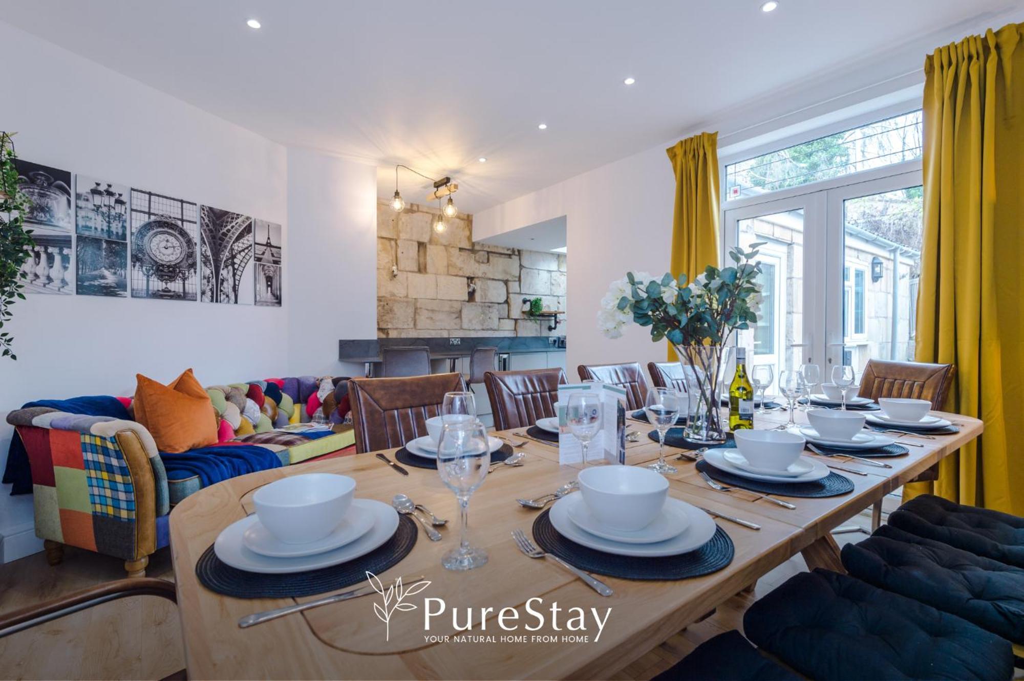Incredible - Five Bedroom - 7 Actual Beds - 6 Bathroom House By Purestay - Central Bath With Parking Zewnętrze zdjęcie