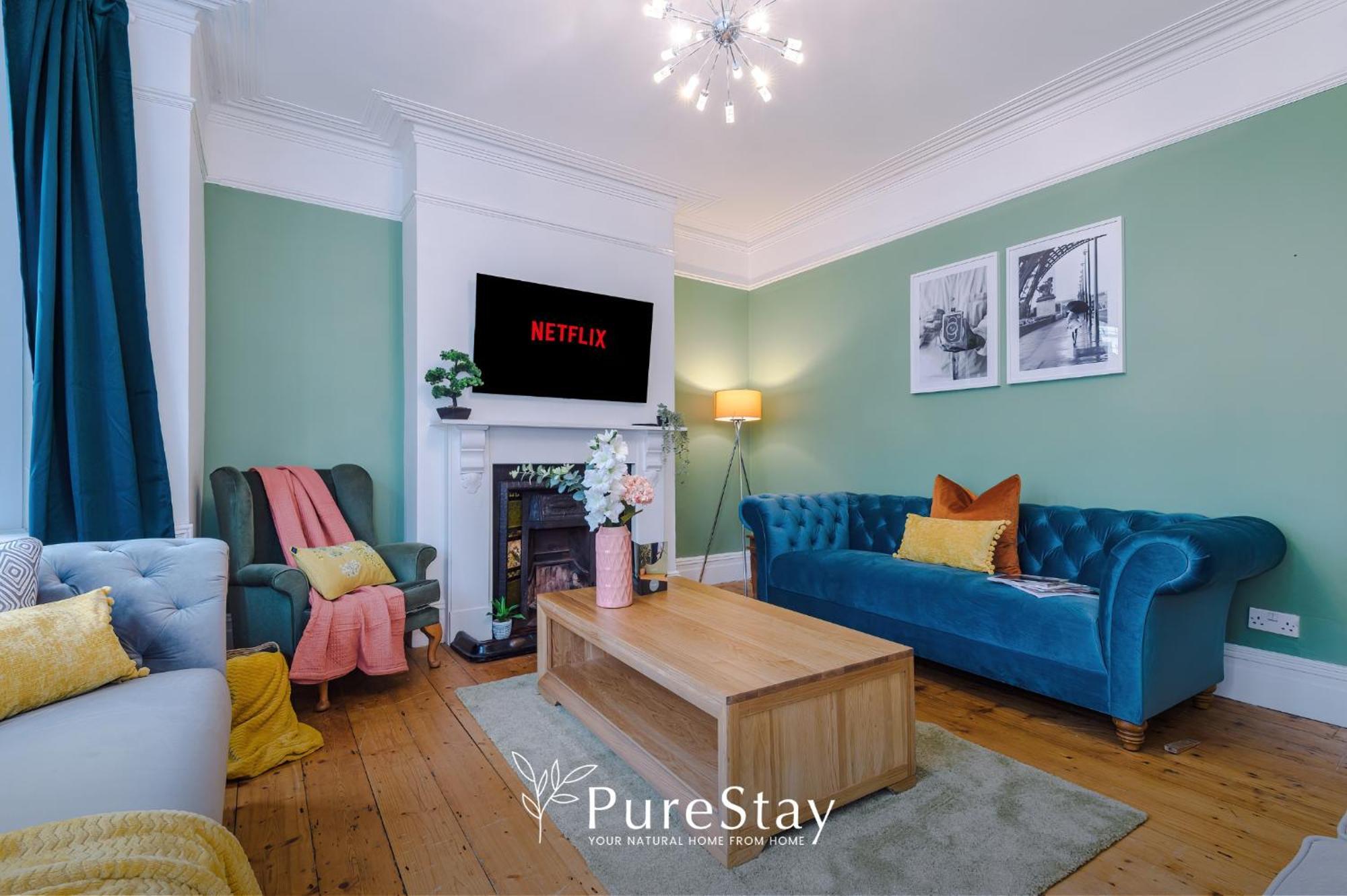 Incredible - Five Bedroom - 7 Actual Beds - 6 Bathroom House By Purestay - Central Bath With Parking Zewnętrze zdjęcie